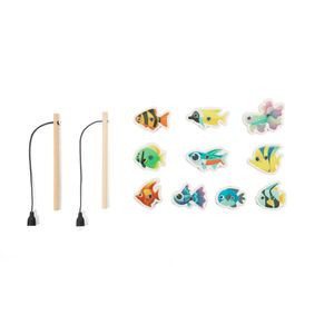 FISHY. Fiskespel bestående av 10 träfiskar, perfekt för barn, miniatyr 2