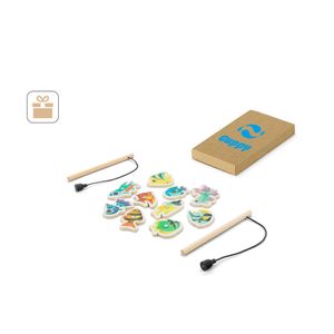 FISHY. Fiskespel bestående av 10 träfiskar, perfekt för barn, miniatyr 5