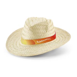 EDWARD RIB. Naturfärgad stråhatt med sublimerat resårband, miniatyr 2