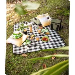 RILEY II. EPE-fodrad picknickfilt (180 g/m²) med mönster