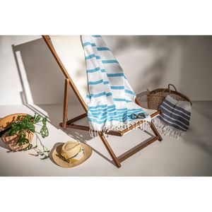 SARDENHA. Strandhandduk i bomull (70 % återvunnen) och polyester (30 % återvunnen) (180 g/m²), miniatyr 3