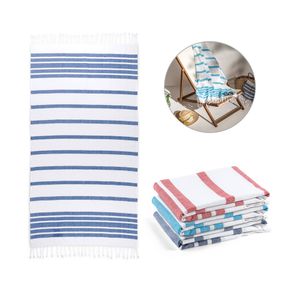 SARDENHA. Strandhandduk i bomull (70 % återvunnen) och polyester (30 % återvunnen) (180 g/m²)