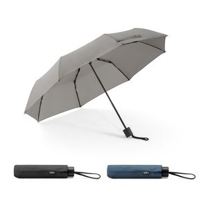 AIDEN. 21" paraply i återvunnen polyester (100 % rPET) pongee 190T, hopfällbart i 3 sektioner, miniatyr 1