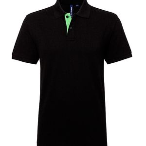 Men's classic fit contrast polo, miniatyr 1