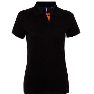 Women's contrast polo, miniatyr 1