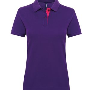 Women's contrast polo, miniatyr 7