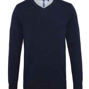 Men's cotton blend v-neck sweater, miniatyr 3