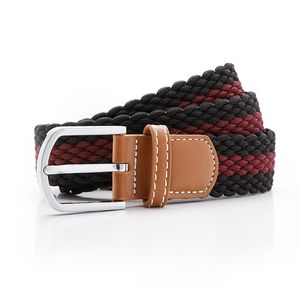 Two colour stripe braid stretch belt, miniatyr 1