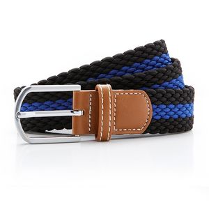 Two colour stripe braid stretch belt, miniatyr 2