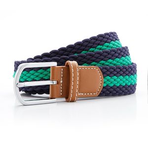 Two colour stripe braid stretch belt, miniatyr 3