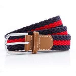 Two colour stripe braid stretch belt, miniatyr 5