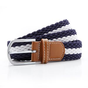 Two colour stripe braid stretch belt, miniatyr 6