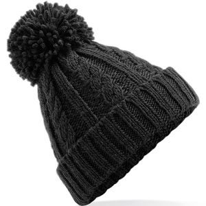 Cable Knit Melange Beanie, miniatyr 1