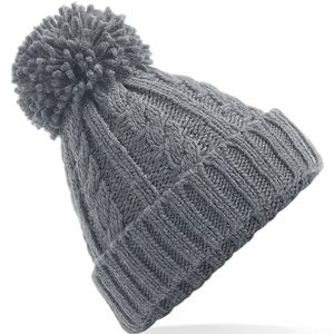 Cable Knit Melange Beanie, miniatyr 2