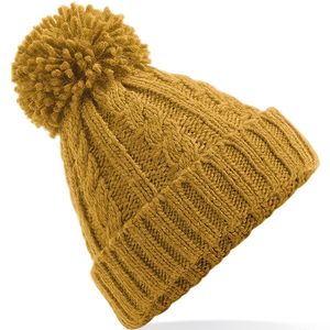 Cable Knit Melange Beanie, miniatyr 3