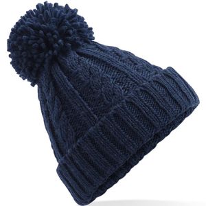 Cable Knit Melange Beanie, miniatyr 4