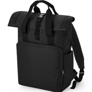 Recycled Twin Handle Roll-Top Laptop Backpack, miniatyr 1