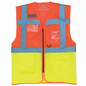 Hi vis top cool open mesh executive waistcoat, miniatyr 4