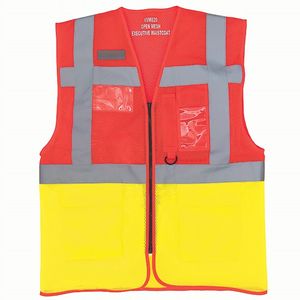 Hi vis top cool open mesh executive waistcoat, miniatyr 5