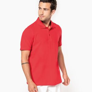 Men's Short-Sleeved Piqué Polo Shirt, miniatyr 1