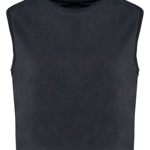 Ladies faded cropped sleeveless t-shirt, miniatyr 2
