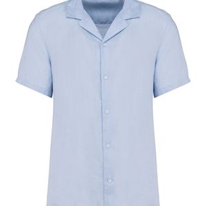 Men’s linen shirt with bowling neckline, miniatyr 1