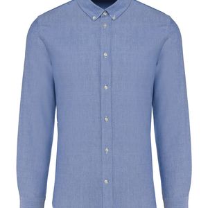 Men Oxford Long-Sleeved Shirt, miniatyr 4