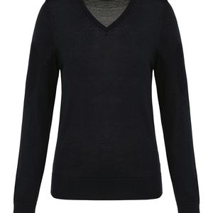Ladies' V-neck Merino Jumper, miniatyr 1