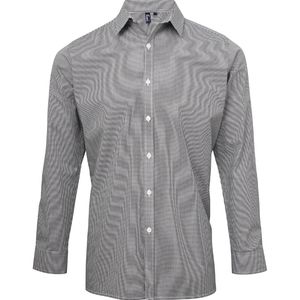 Microcheck (Gingham) long sleeve cotton shirt, miniatyr 1
