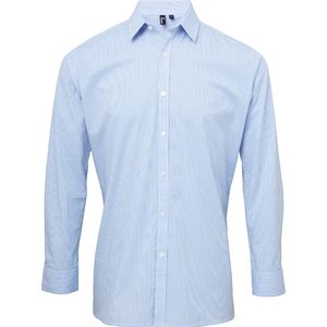 Microcheck (Gingham) long sleeve cotton shirt, miniatyr 2