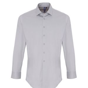 Men's Stretch Fit Cotton Poplin Long Sleeve Shirt, miniatyr 2
