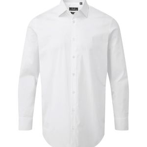 Men's Stretch Fit Cotton Poplin Long Sleeve Shirt, miniatyr 3