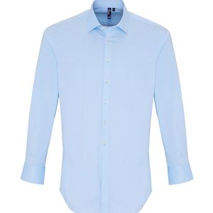 Men's Stretch Fit Cotton Poplin Long Sleeve Shirt, miniatyr 4