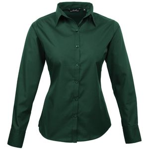 Women's poplin long sleeve blouse, miniatyr 2