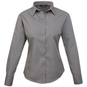 Women's poplin long sleeve blouse, miniatyr 4