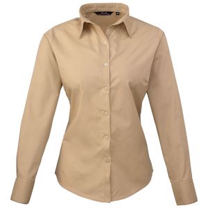 Women's poplin long sleeve blouse, miniatyr 6