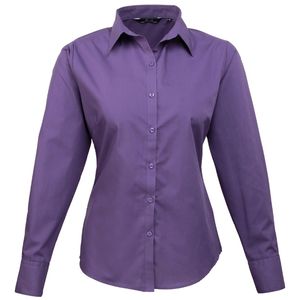 Women's poplin long sleeve blouse, miniatyr 11