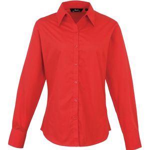 Women's poplin long sleeve blouse, miniatyr 12