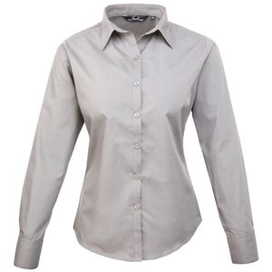 Women's poplin long sleeve blouse, miniatyr 14