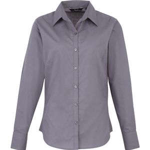 Women's poplin long sleeve blouse, miniatyr 15