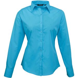 Women's poplin long sleeve blouse, miniatyr 16
