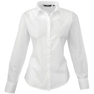 Women's poplin long sleeve blouse, miniatyr 17
