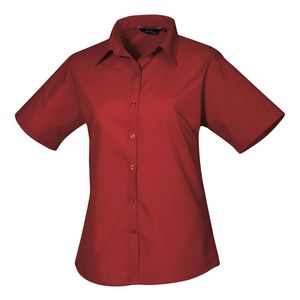 Women's short sleeve poplin blouse, miniatyr 3