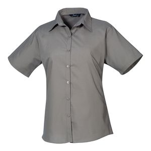 Women's short sleeve poplin blouse, miniatyr 4
