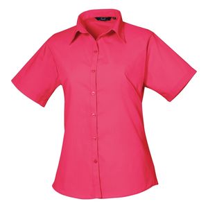 Women's short sleeve poplin blouse, miniatyr 5