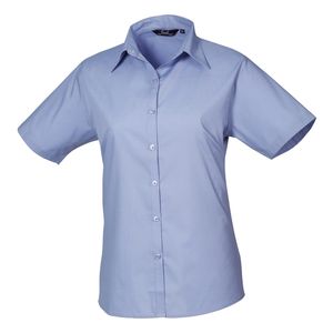 Women's short sleeve poplin blouse, miniatyr 8