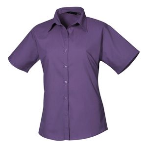 Women's short sleeve poplin blouse, miniatyr 11