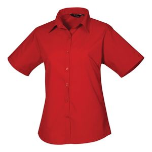 Women's short sleeve poplin blouse, miniatyr 12
