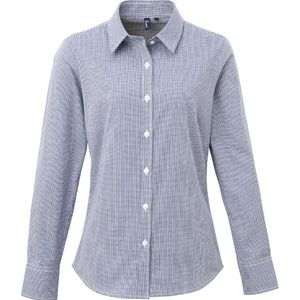 Women's Microcheck (Gingham) LS Cotton Shirt, miniatyr 3