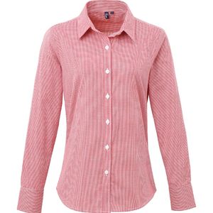 Women's Microcheck (Gingham) LS Cotton Shirt, miniatyr 4